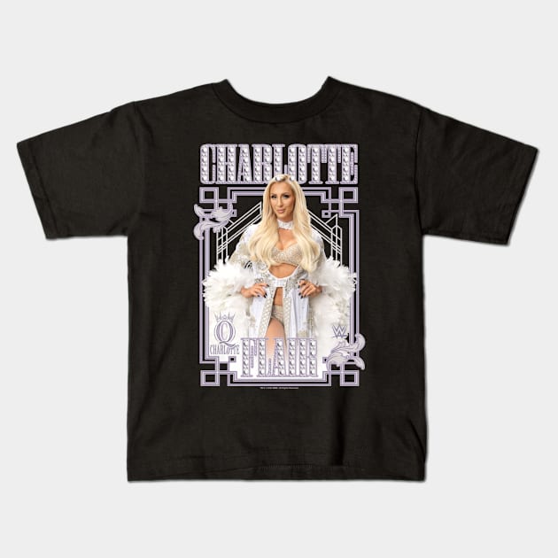 Charlotte Flair Royal Bling Sassy Portrait Kids T-Shirt by Holman